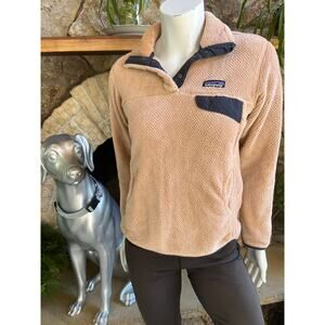 Patagonia Re-tool Snap Fleece Polartec Pullover Beige Jacket Women's Size Small
